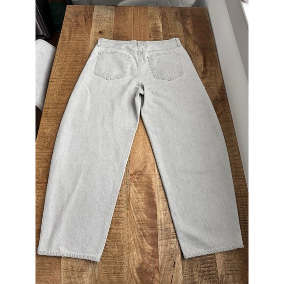 Agolde Women's Pale Gray Ballon Jeans Barrell Style Organic Cotton 32 USA - Picture 2 of 12
